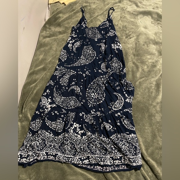 Navy Blue Aqua Dress - Picture 3 of 3